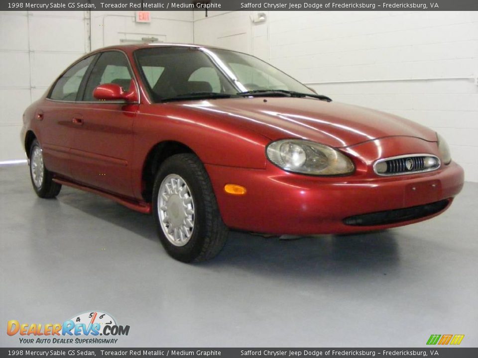 1998 Mercury Sable GS Sedan Toreador Red Metallic / Medium Graphite Photo #3