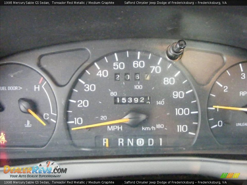 1998 Mercury Sable GS Sedan Toreador Red Metallic / Medium Graphite Photo #7