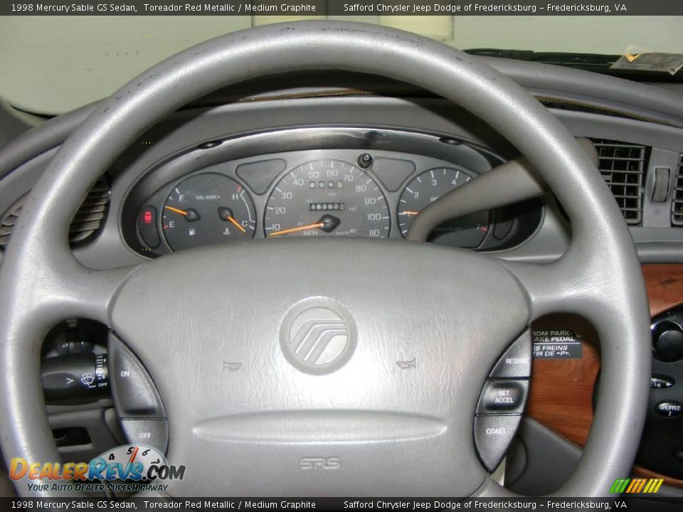 1998 Mercury Sable GS Sedan Toreador Red Metallic / Medium Graphite Photo #8