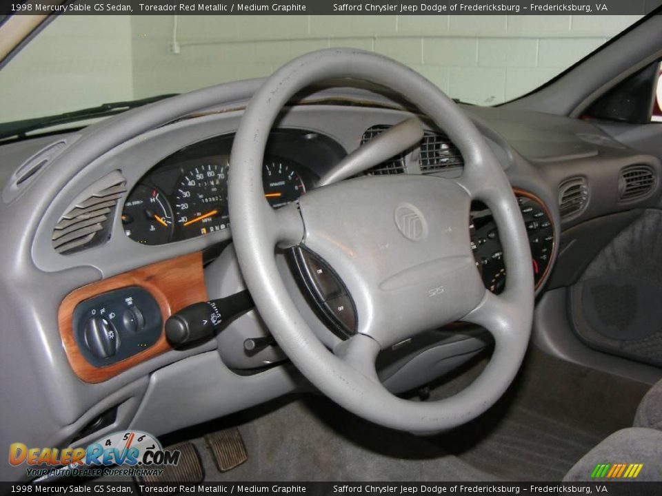 1998 Mercury Sable GS Sedan Toreador Red Metallic / Medium Graphite Photo #10