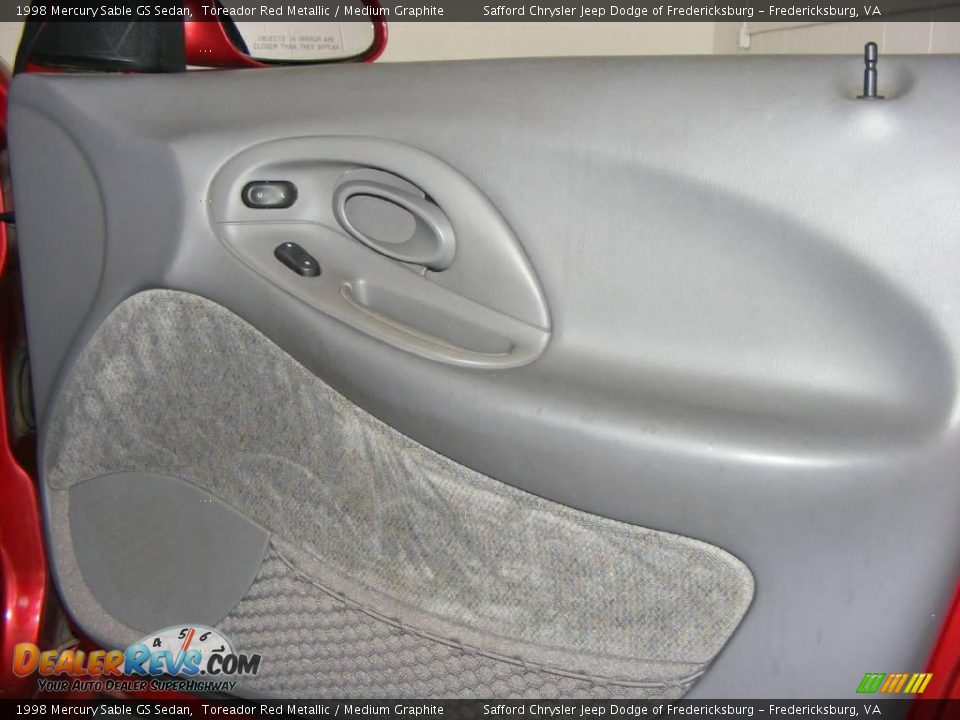 1998 Mercury Sable GS Sedan Toreador Red Metallic / Medium Graphite Photo #25