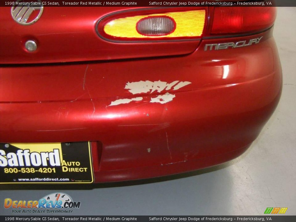 1998 Mercury Sable GS Sedan Toreador Red Metallic / Medium Graphite Photo #28