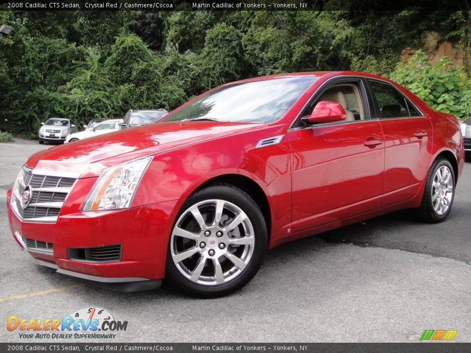 2008 Cadillac CTS Sedan Crystal Red / Cashmere/Cocoa Photo #1