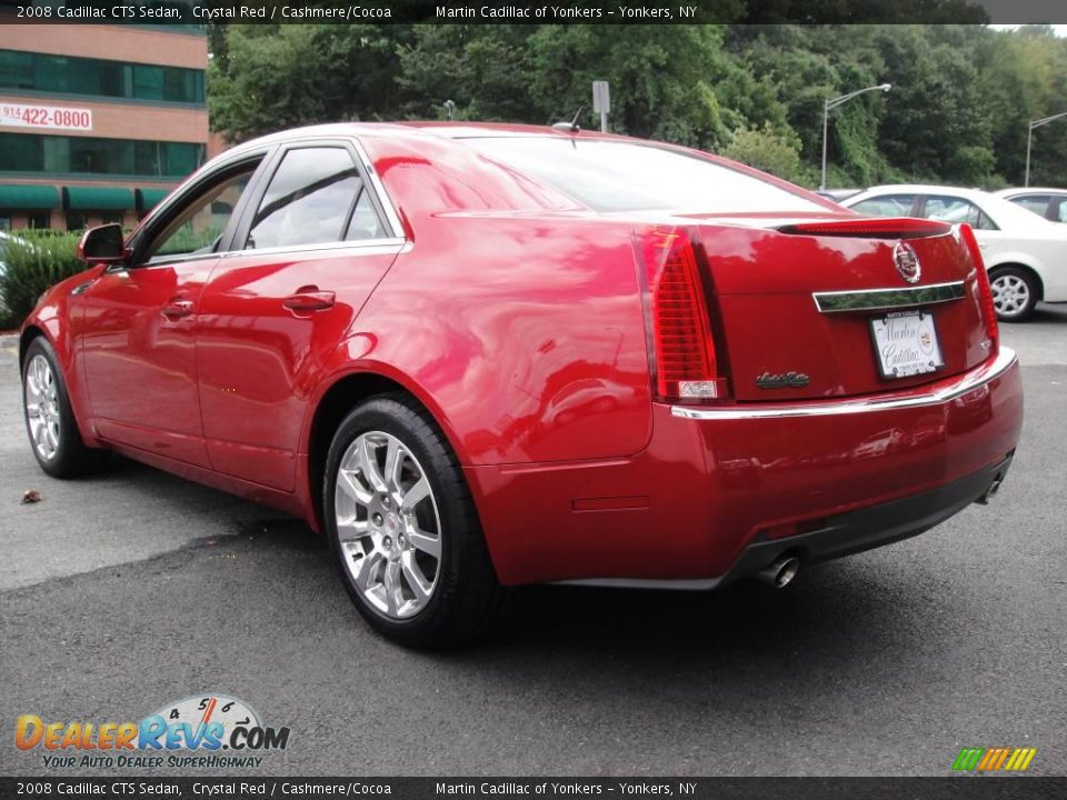 2008 Cadillac CTS Sedan Crystal Red / Cashmere/Cocoa Photo #4