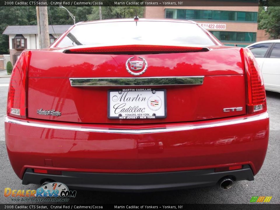 2008 Cadillac CTS Sedan Crystal Red / Cashmere/Cocoa Photo #5