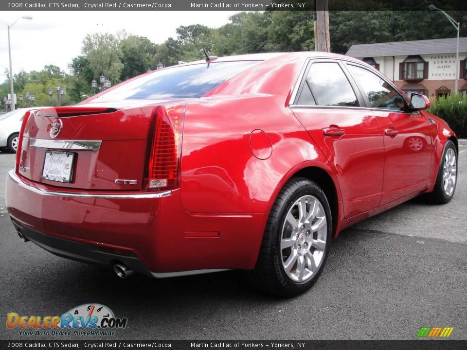 2008 Cadillac CTS Sedan Crystal Red / Cashmere/Cocoa Photo #6