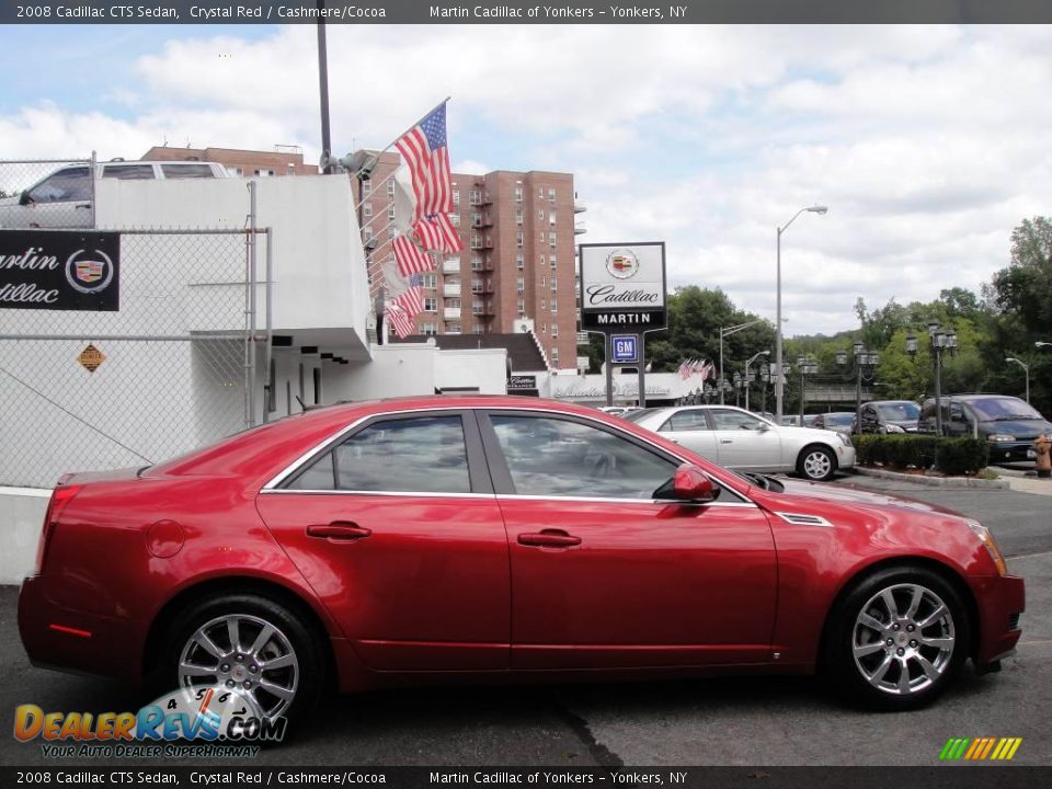 2008 Cadillac CTS Sedan Crystal Red / Cashmere/Cocoa Photo #7