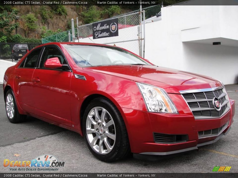 2008 Cadillac CTS Sedan Crystal Red / Cashmere/Cocoa Photo #8