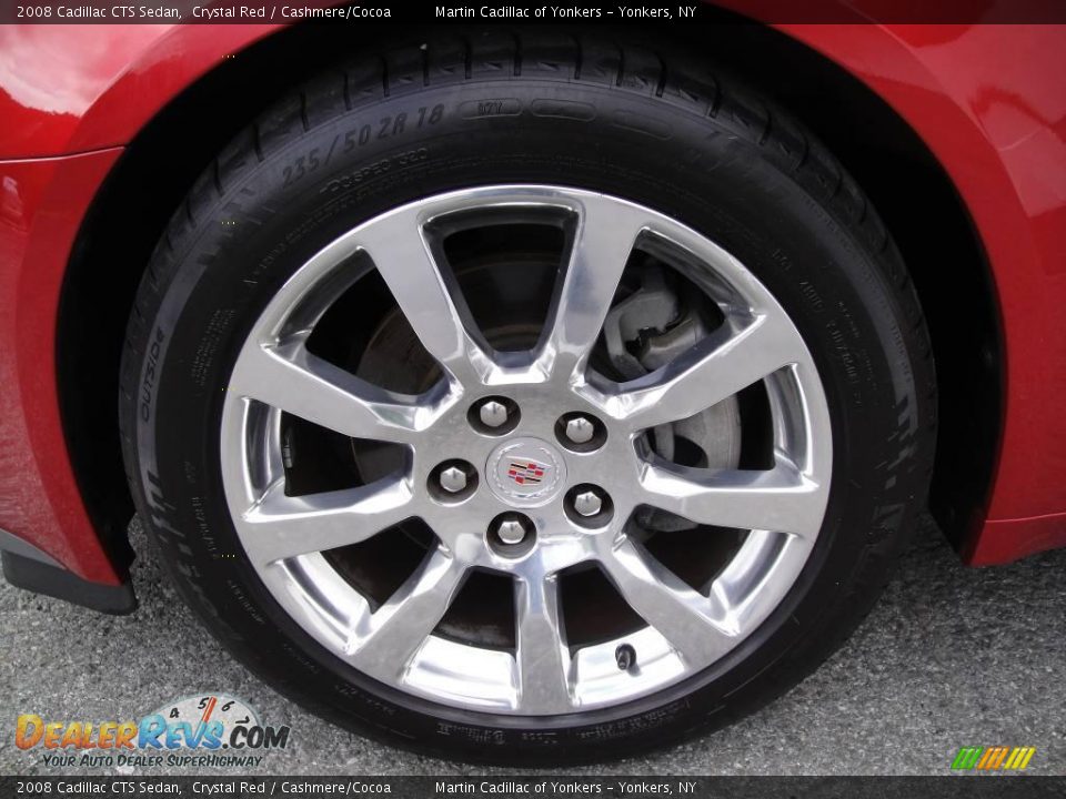 2008 Cadillac CTS Sedan Crystal Red / Cashmere/Cocoa Photo #9