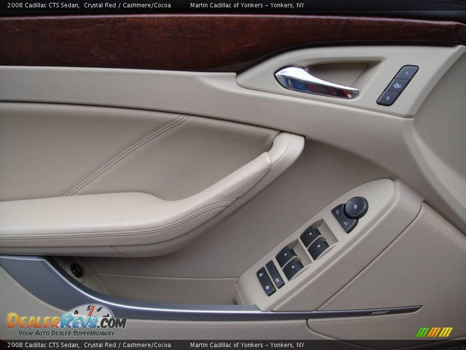 2008 Cadillac CTS Sedan Crystal Red / Cashmere/Cocoa Photo #10