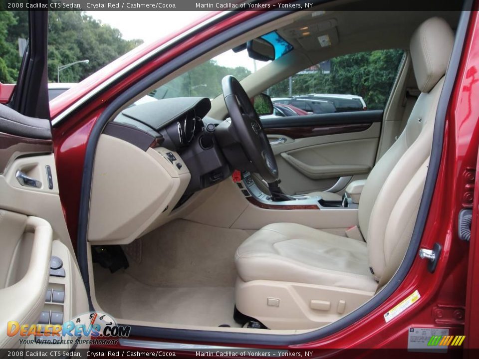 2008 Cadillac CTS Sedan Crystal Red / Cashmere/Cocoa Photo #12