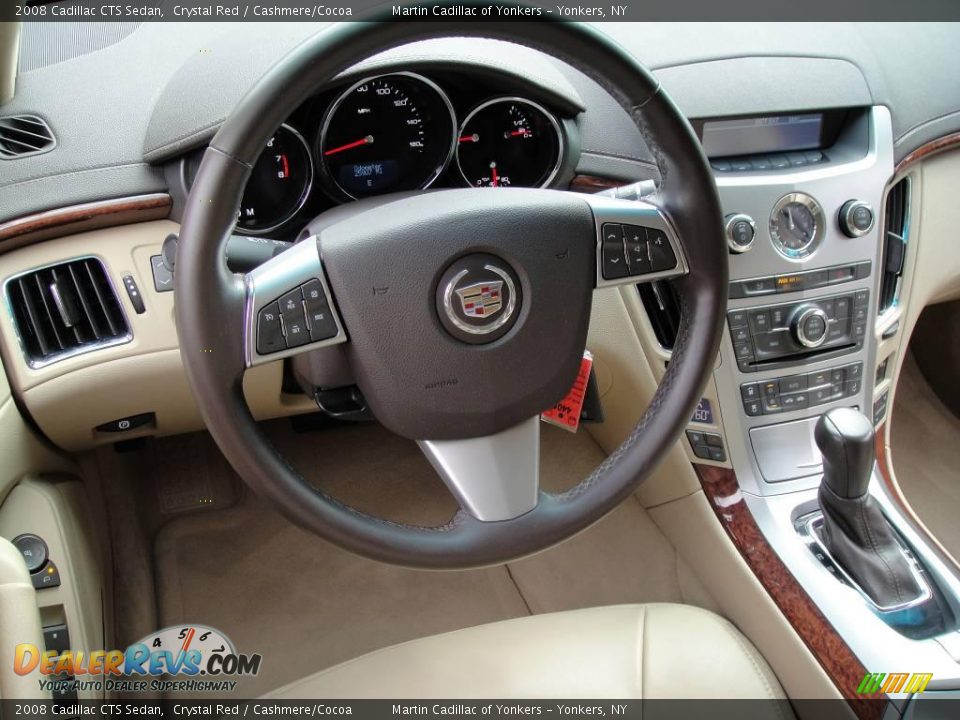 2008 Cadillac CTS Sedan Crystal Red / Cashmere/Cocoa Photo #14