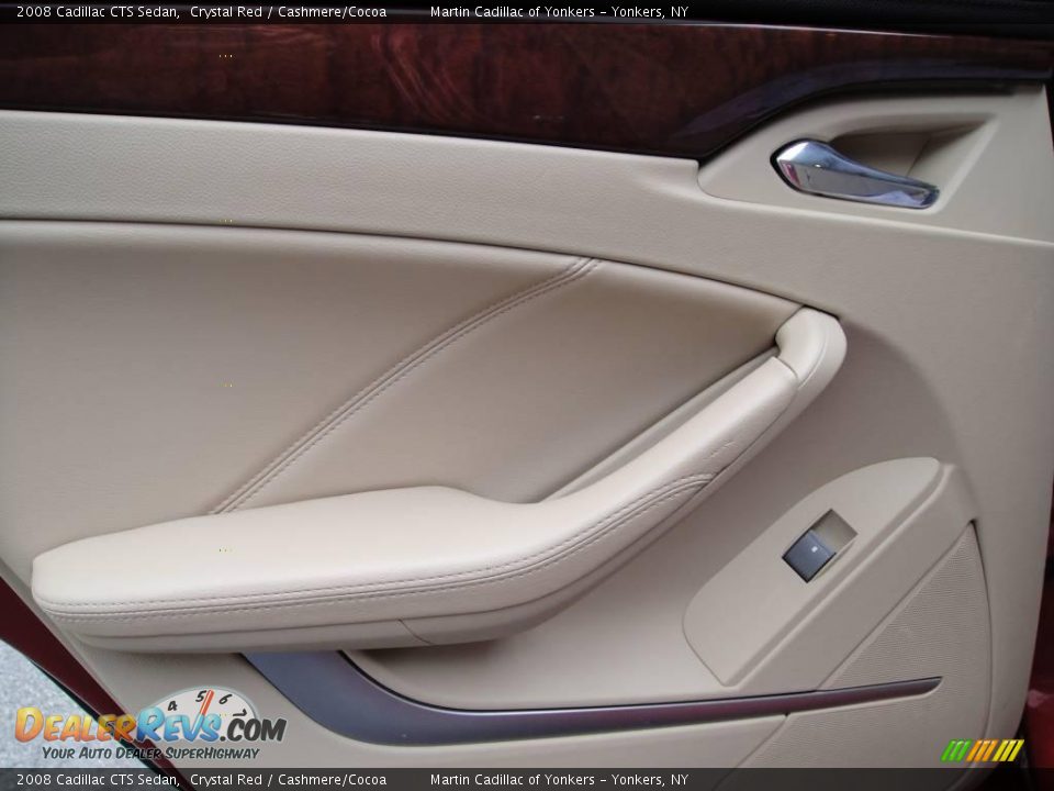 2008 Cadillac CTS Sedan Crystal Red / Cashmere/Cocoa Photo #15