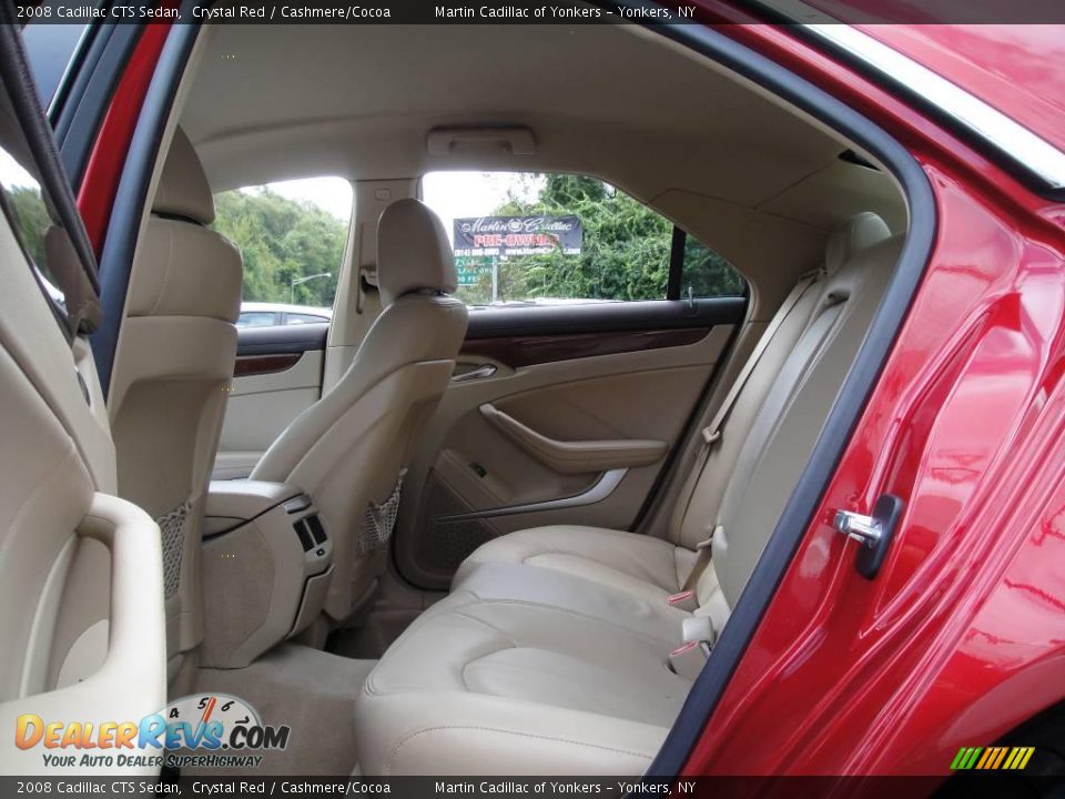 2008 Cadillac CTS Sedan Crystal Red / Cashmere/Cocoa Photo #17