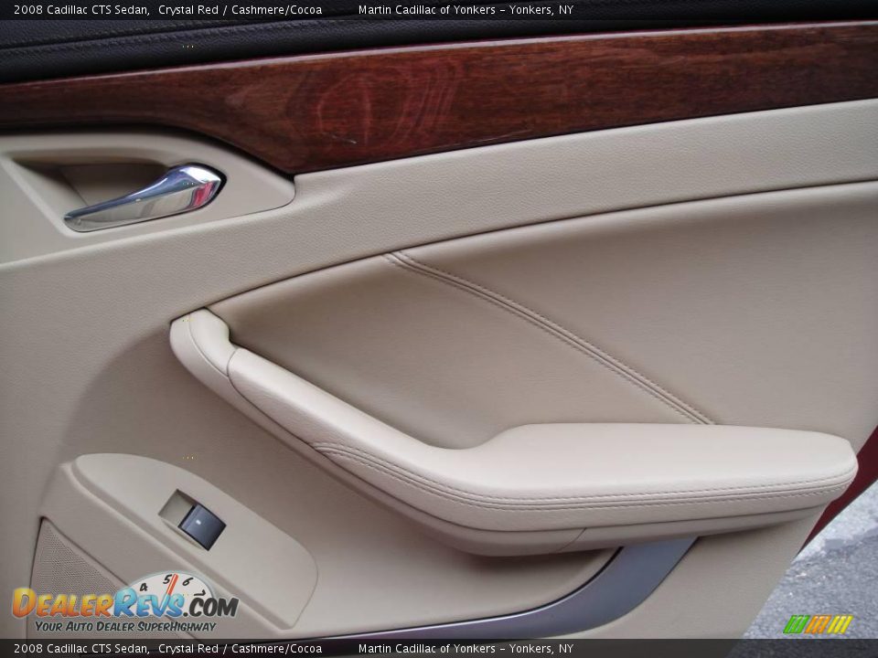 2008 Cadillac CTS Sedan Crystal Red / Cashmere/Cocoa Photo #19