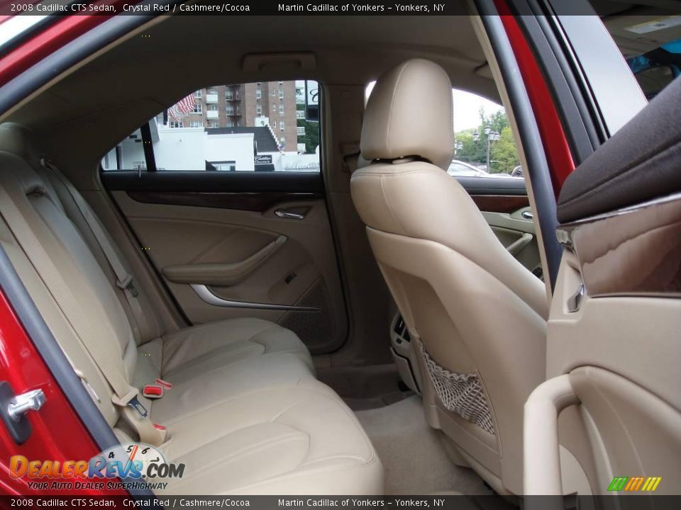 2008 Cadillac CTS Sedan Crystal Red / Cashmere/Cocoa Photo #21