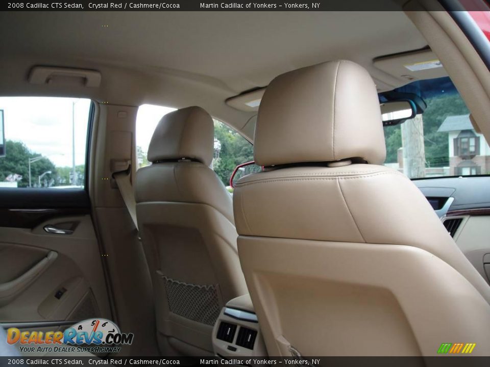 2008 Cadillac CTS Sedan Crystal Red / Cashmere/Cocoa Photo #22