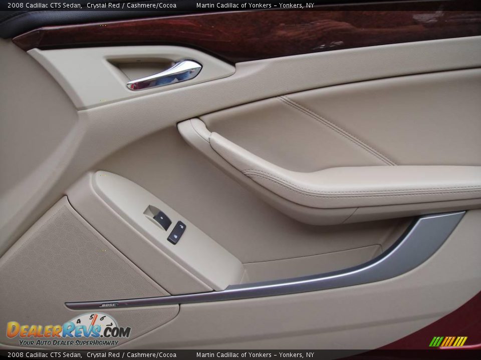2008 Cadillac CTS Sedan Crystal Red / Cashmere/Cocoa Photo #23