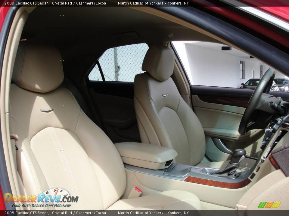 2008 Cadillac CTS Sedan Crystal Red / Cashmere/Cocoa Photo #24