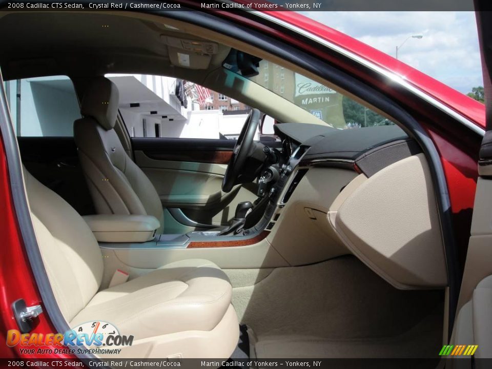 2008 Cadillac CTS Sedan Crystal Red / Cashmere/Cocoa Photo #25
