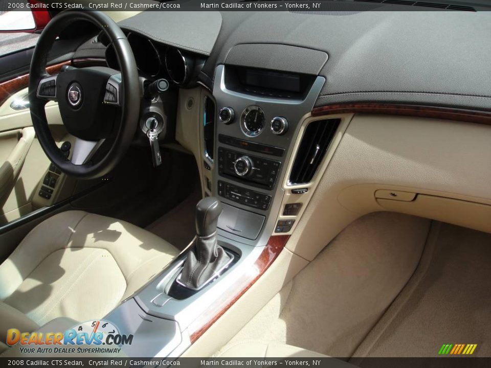 2008 Cadillac CTS Sedan Crystal Red / Cashmere/Cocoa Photo #26
