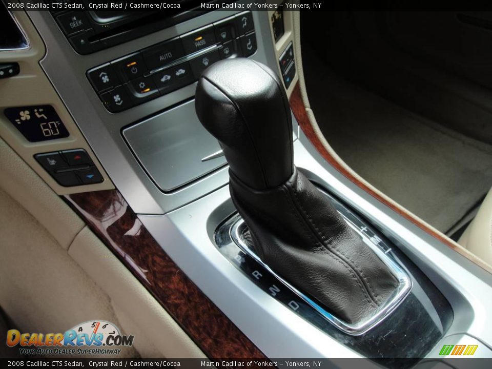 2008 Cadillac CTS Sedan Crystal Red / Cashmere/Cocoa Photo #28