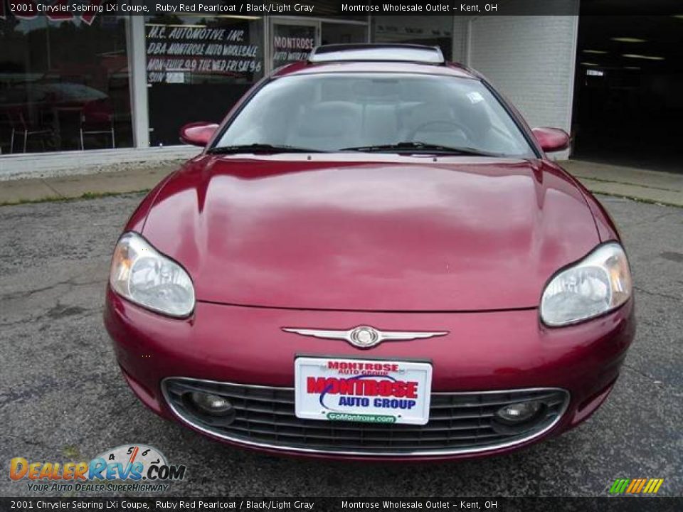 2001 Chrysler Sebring LXi Coupe Ruby Red Pearlcoat / Black/Light Gray Photo #8