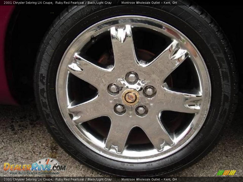 2001 Chrysler Sebring LXi Coupe Ruby Red Pearlcoat / Black/Light Gray Photo #12