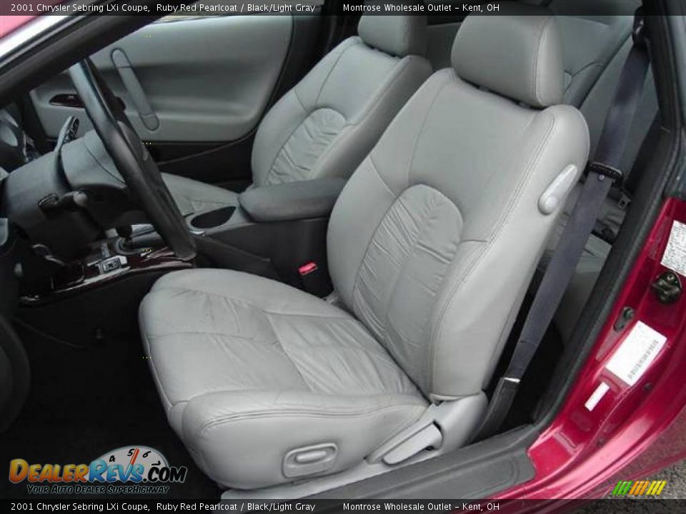 2001 Chrysler Sebring LXi Coupe Ruby Red Pearlcoat / Black/Light Gray Photo #13