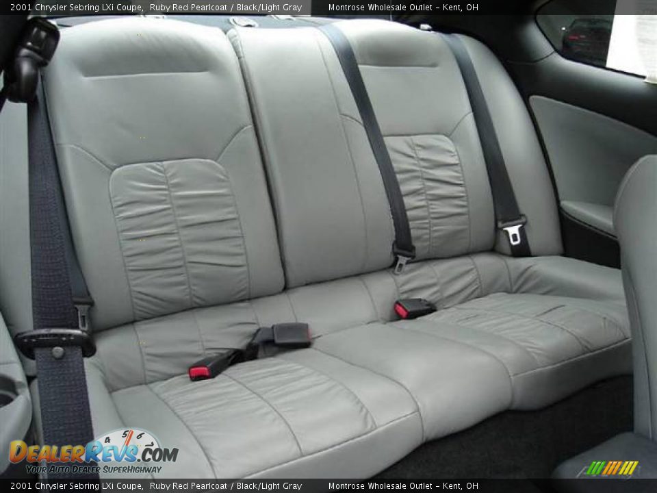 2001 Chrysler Sebring LXi Coupe Ruby Red Pearlcoat / Black/Light Gray Photo #15