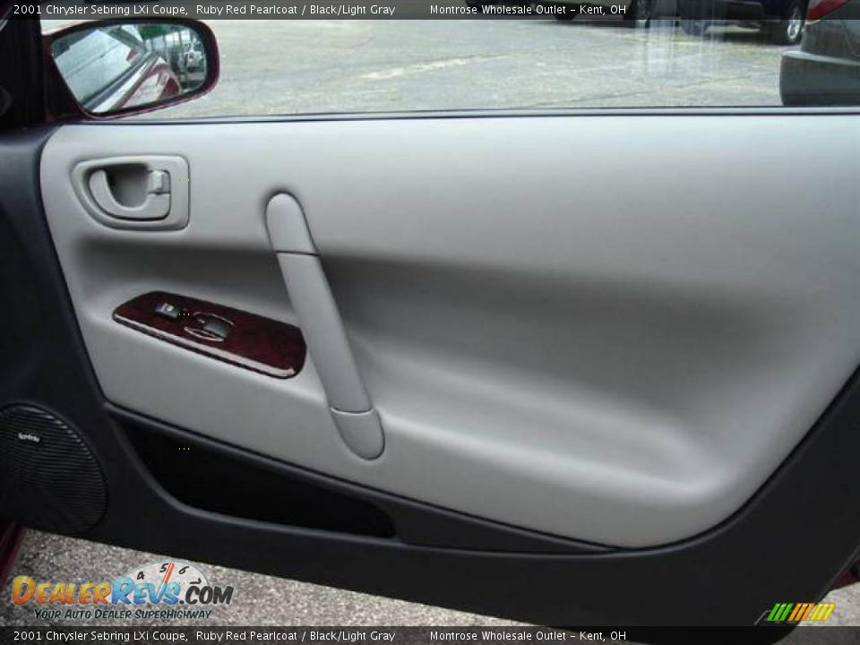 2001 Chrysler Sebring LXi Coupe Ruby Red Pearlcoat / Black/Light Gray Photo #17