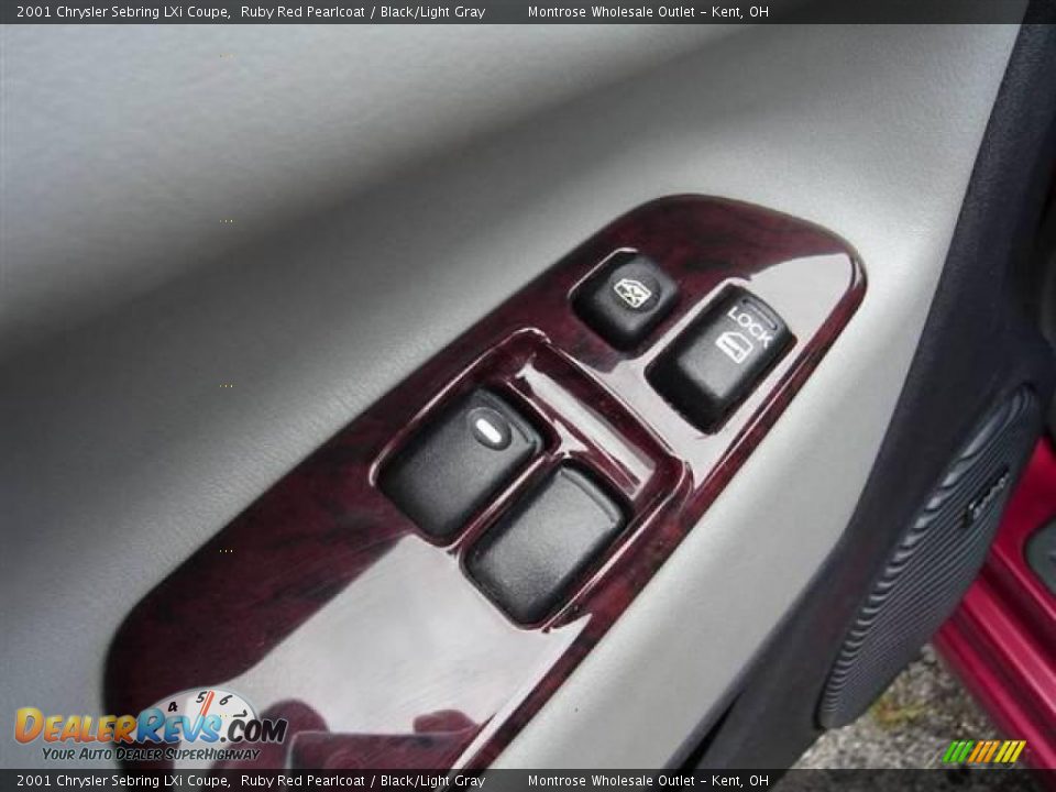 2001 Chrysler Sebring LXi Coupe Ruby Red Pearlcoat / Black/Light Gray Photo #21