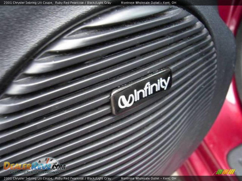 2001 Chrysler Sebring LXi Coupe Ruby Red Pearlcoat / Black/Light Gray Photo #22