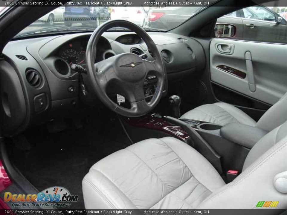 2001 Chrysler Sebring LXi Coupe Ruby Red Pearlcoat / Black/Light Gray Photo #23