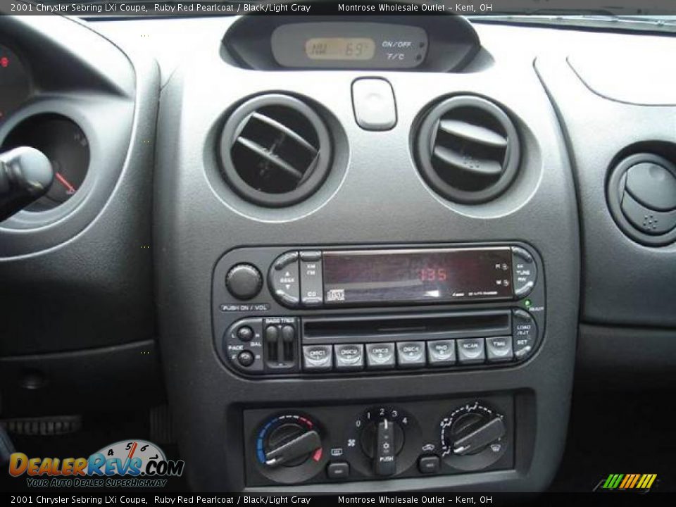 2001 Chrysler Sebring LXi Coupe Ruby Red Pearlcoat / Black/Light Gray Photo #27