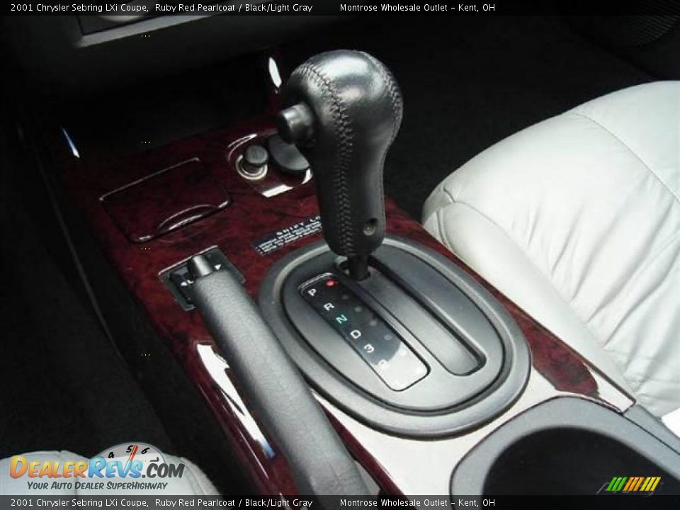 2001 Chrysler Sebring LXi Coupe Ruby Red Pearlcoat / Black/Light Gray Photo #28