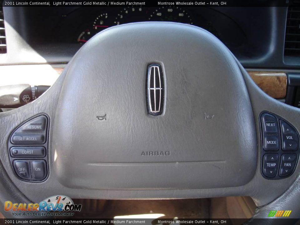 2001 Lincoln Continental Light Parchment Gold Metallic / Medium Parchment Photo #29
