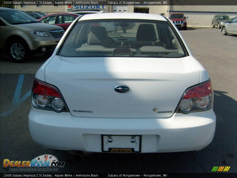 2006 Subaru Impreza 2.5i Sedan Aspen White / Anthracite Black Photo #6