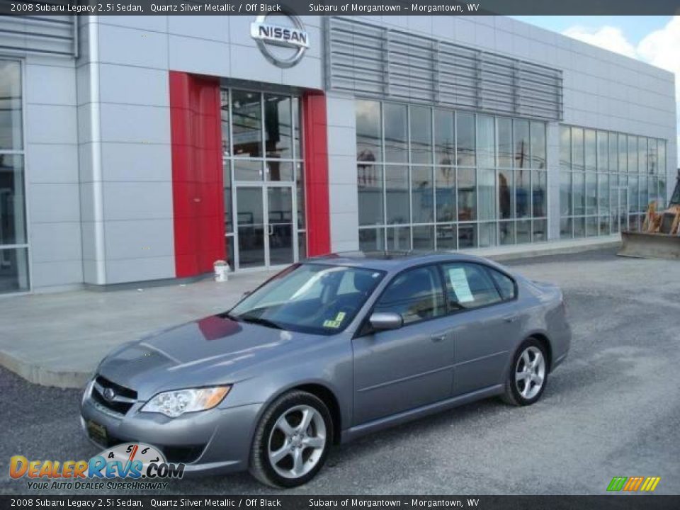 2008 Subaru Legacy 2.5i Sedan Quartz Silver Metallic / Off Black Photo #1