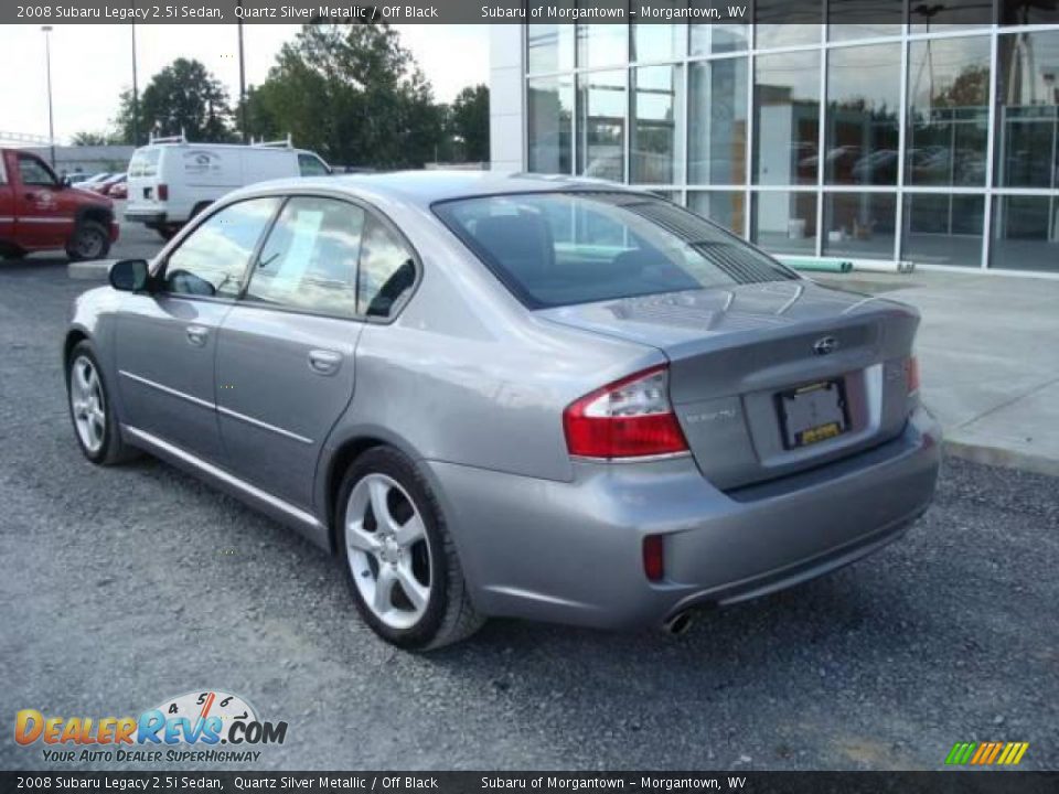 2008 Subaru Legacy 2.5i Sedan Quartz Silver Metallic / Off Black Photo #3