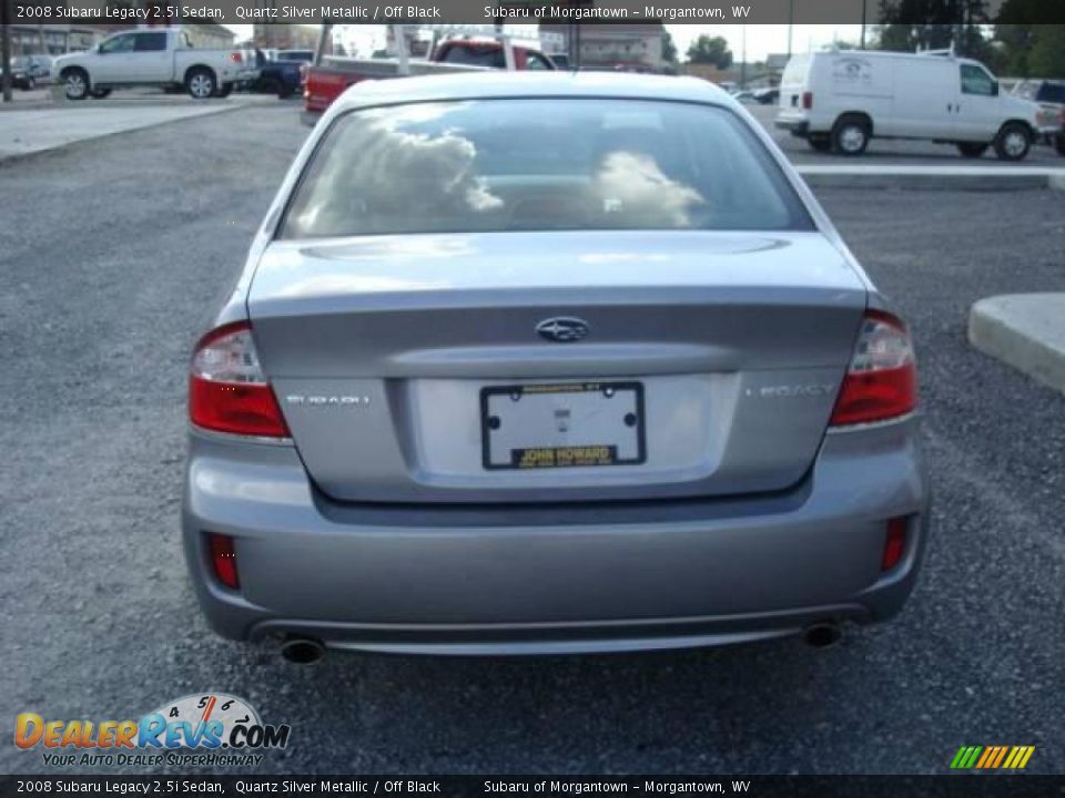 2008 Subaru Legacy 2.5i Sedan Quartz Silver Metallic / Off Black Photo #4