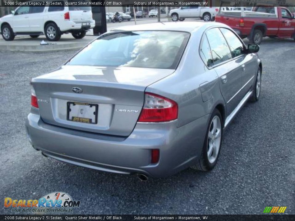 2008 Subaru Legacy 2.5i Sedan Quartz Silver Metallic / Off Black Photo #5