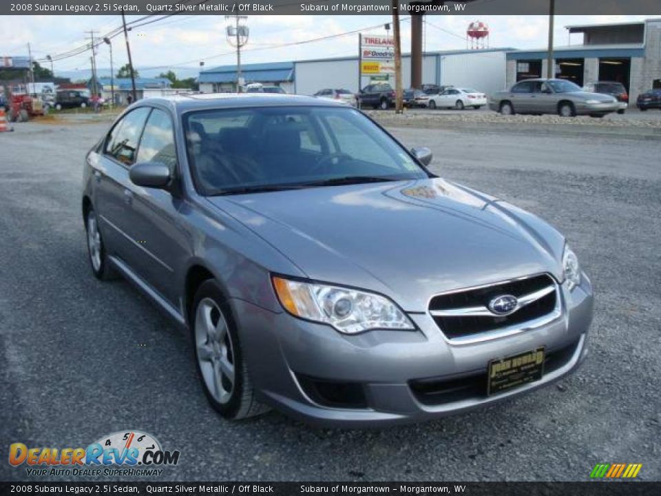 2008 Subaru Legacy 2.5i Sedan Quartz Silver Metallic / Off Black Photo #7