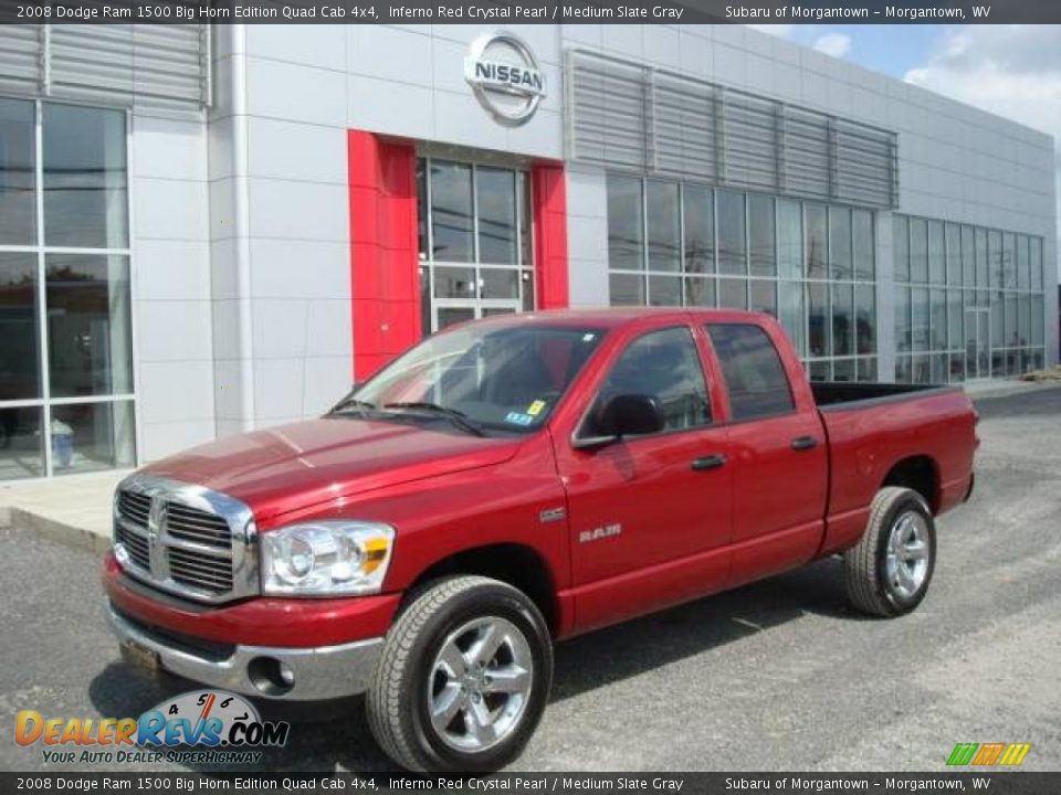 2008 Dodge Ram 1500 Big Horn Edition Quad Cab 4x4 Inferno Red Crystal Pearl / Medium Slate Gray Photo #1