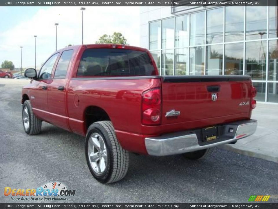 2008 Dodge Ram 1500 Big Horn Edition Quad Cab 4x4 Inferno Red Crystal Pearl / Medium Slate Gray Photo #3