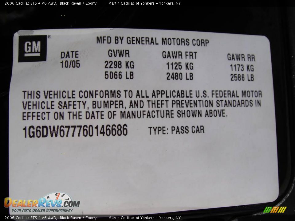2006 Cadillac STS 4 V6 AWD Black Raven / Ebony Photo #29