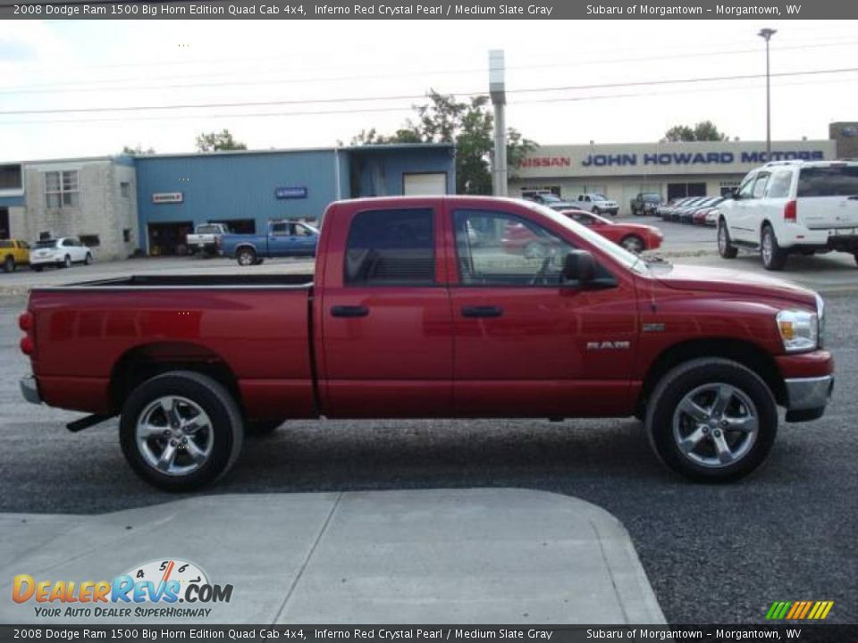 2008 Dodge Ram 1500 Big Horn Edition Quad Cab 4x4 Inferno Red Crystal Pearl / Medium Slate Gray Photo #6