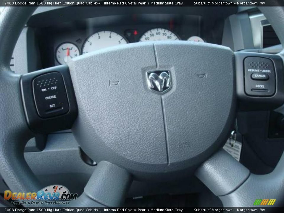 2008 Dodge Ram 1500 Big Horn Edition Quad Cab 4x4 Inferno Red Crystal Pearl / Medium Slate Gray Photo #16
