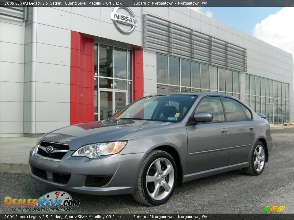2009 Subaru Legacy 2.5i Sedan Quartz Silver Metallic / Off Black Photo #1