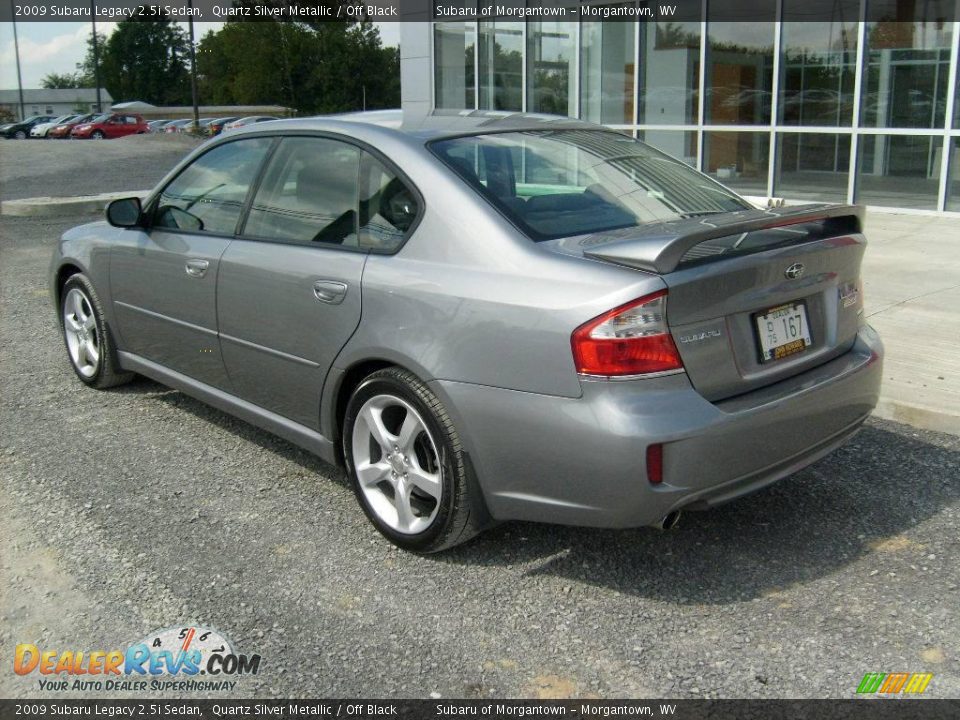 2009 Subaru Legacy 2.5i Sedan Quartz Silver Metallic / Off Black Photo #3